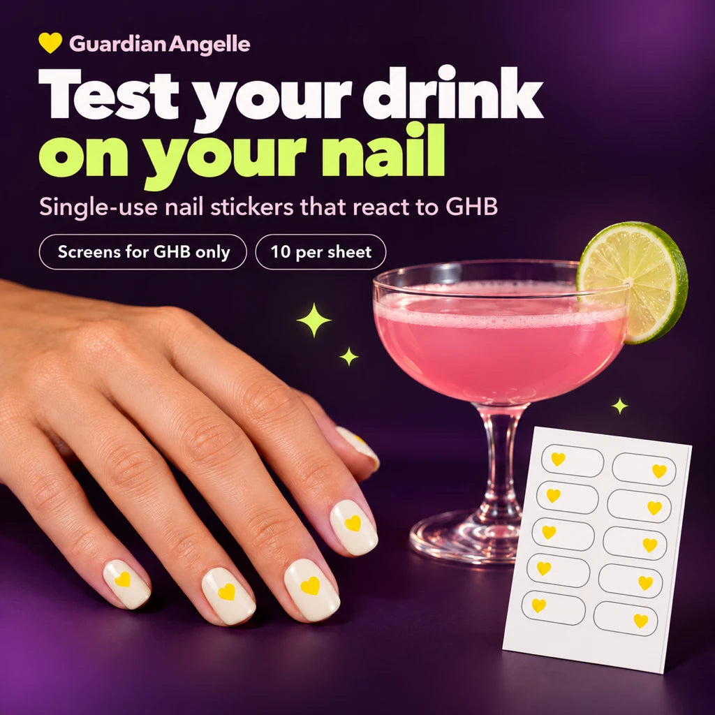 GHB Drink Test Nail Stickers